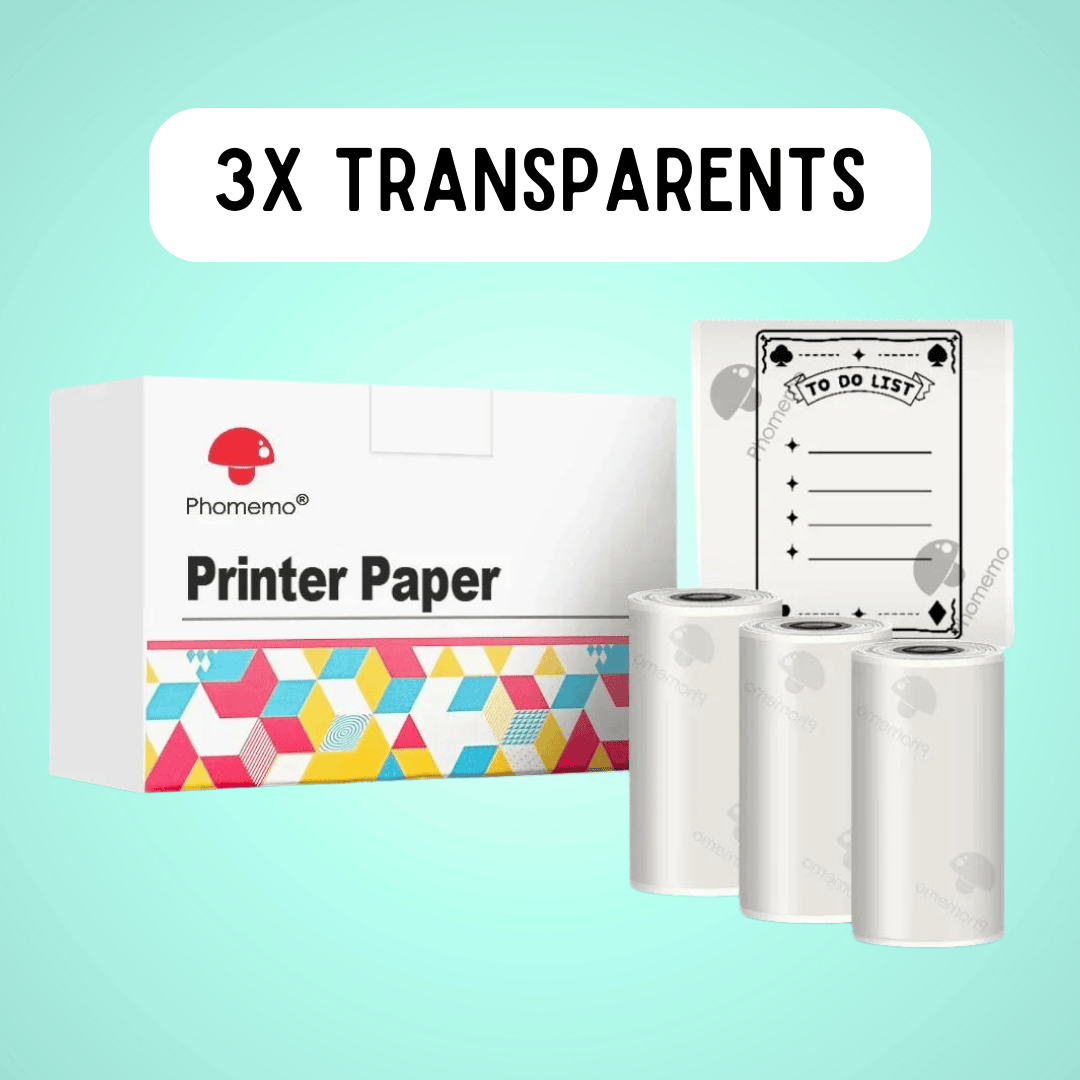Pack Papier 3 Rouleaux (3x Transparents)